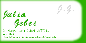 julia gebei business card